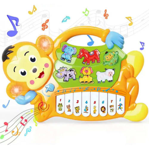 Piano Musical Éducatif en Forme de Singe pour Bébé